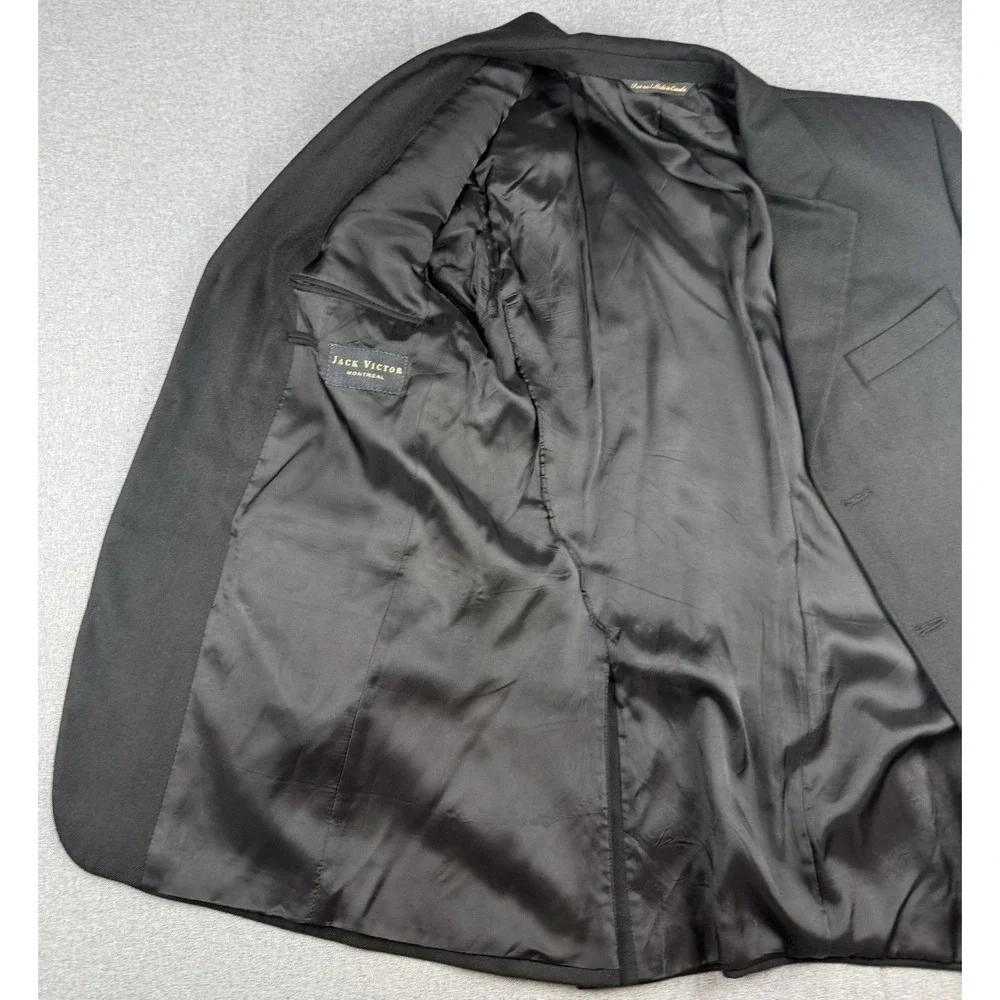 Jack Victor Loro Piana 100% Cashmere Black Blazer Sport Coat Made Canada